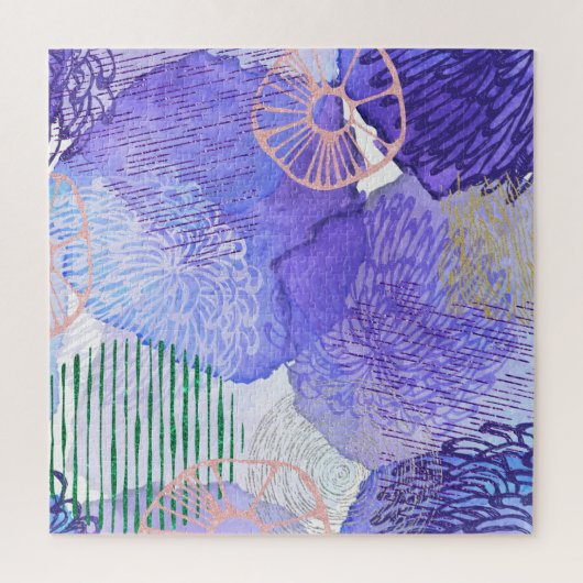 Lila abstraktes Design Puzzle (Vertikal)