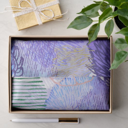 Lila abstraktes Design Seidenpapier (Geschenk)