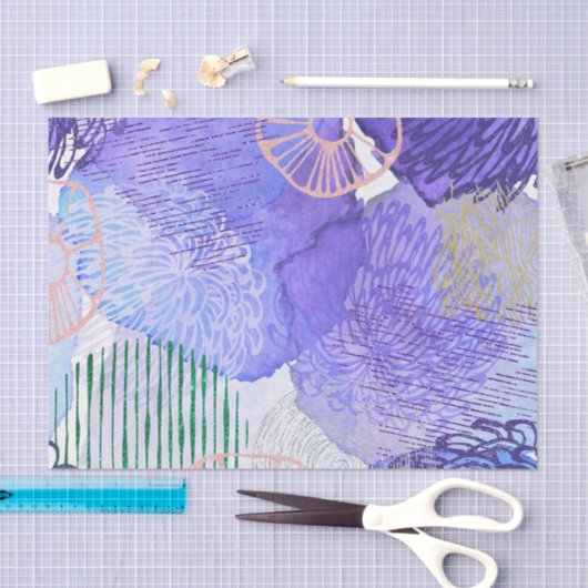 Lila abstraktes Design Seidenpapier (Handwerk)