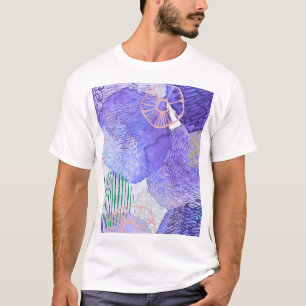 Lila abstraktes Design T-Shirt