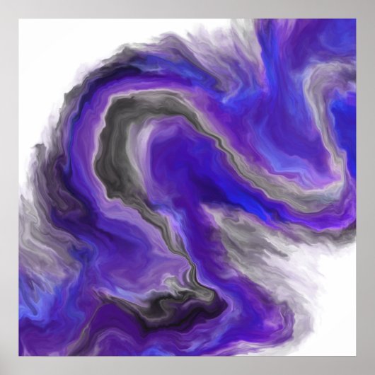Lila Abstraktes Digitalbild Poster (Vorne)