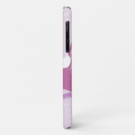 Lila Abstraktes Farbmuster Monogramm Case-Mate iPhone Hülle (Hinten/Links)