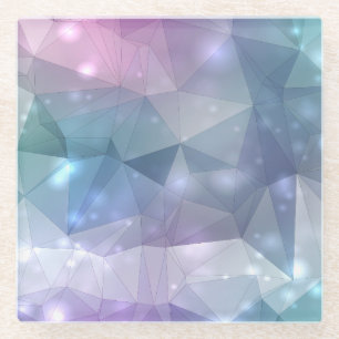 Lila abstraktes Fraktaldesign und Lichter Glasuntersetzer