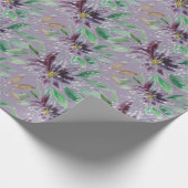 Lila Abstraktes gefrorenes Lotus Wasserfarbe Geschenkpapier (Ecke)