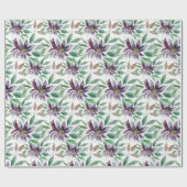 Lila Abstraktes gefrorenes Lotus Wasserfarbe Geschenkpapier (Flach)