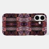 Lila Abstraktes Hartglas-Muster Rennie Mac Case-Mate iPhone Hülle (Rückseite (Horizontal))