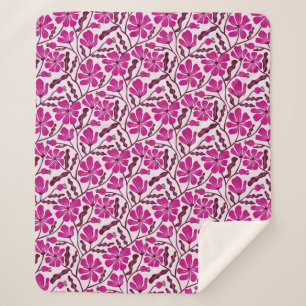 Lila Abstraktes Mittelalter Moderne Blume Sherpadecke