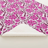 Lila Abstraktes Mittelalter Moderne Blume Sherpadecke (3/4)