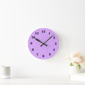 Lila Abstraktes Muster Runde Wanduhr (Zuhause)