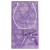 Lila abstraktes Muster und Bugbeutel Kleine Geschenktüte (Rückseite)