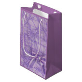 Lila abstraktes Muster und Bugbeutel Kleine Geschenktüte (Vorderseite Schrägansicht)