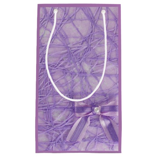 Lila abstraktes Muster und Bugbeutel Kleine Geschenktüte (Vorderseite)