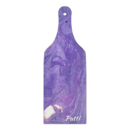 Lila Abstraktes Paddel aus Weißglas Schneidebrett