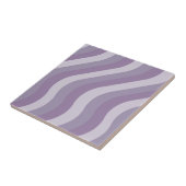 Lila Abstraktes Wavy Strip Muster Modernes Fliese (Seite)