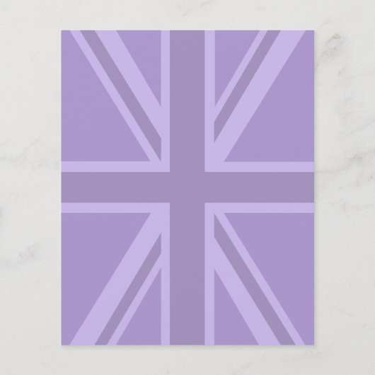 Lila Accent Union Jack Decor Flyer (Hinten)