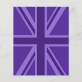Lila Accent Union Jack Decor Flyer (Vorne)