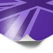 Lila Accent Union Jack Decor Fotodruck (Ecke)