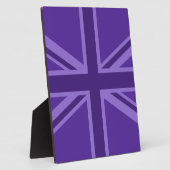 Lila Accent Union Jack Decor Fotoplatte (Seite)