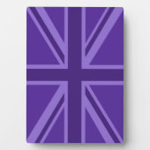 Lila Accent Union Jack Decor Fotoplatte (Vorderseite)