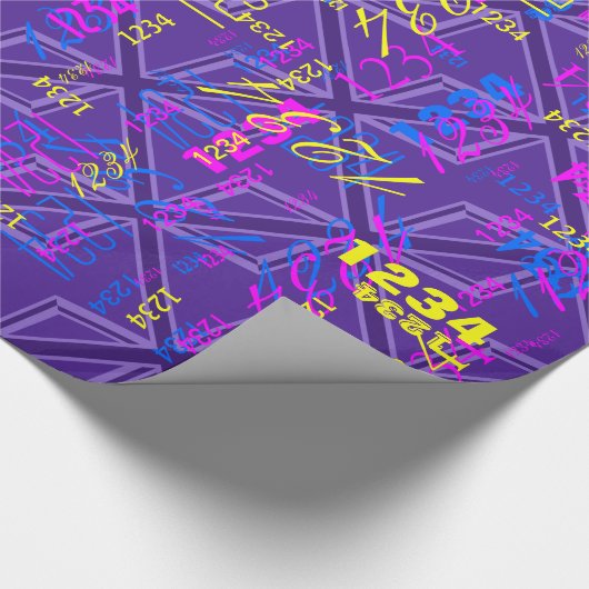 Lila Accent Union Jack Decor Geschenkpapier (Ecke)