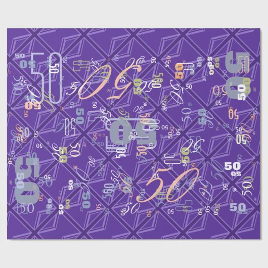 Lila Accent Union Jack Decor Geschenkpapier (Flach)