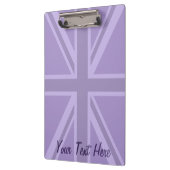 Lila Accent Union Jack Decor Klemmbrett (Links)