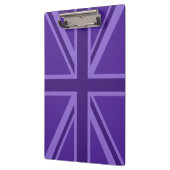 Lila Accent Union Jack Decor Klemmbrett (Links)