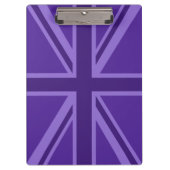 Lila Accent Union Jack Decor Klemmbrett (Vorderseite)