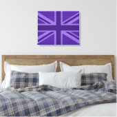 Lila Accent Union Jack Decor Leinwanddruck (Insitu (Schlafzimmer))
