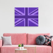 Lila Accent Union Jack Decor Leinwanddruck (Insitu (Wohnzimmer))