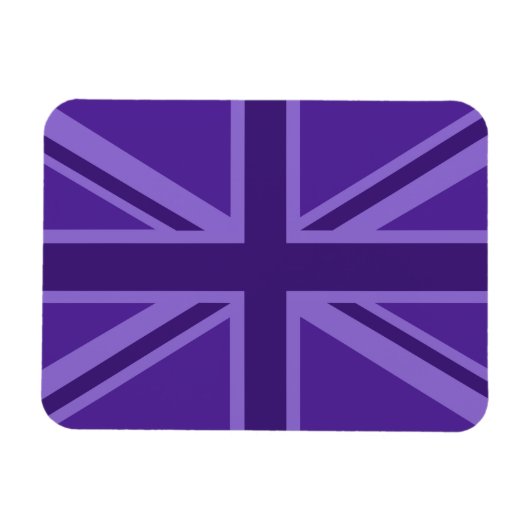 Lila Accent Union Jack Decor Magnet (Horizontal)