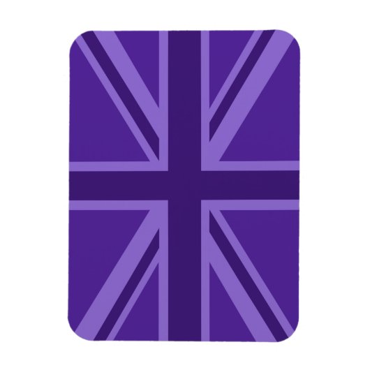 Lila Accent Union Jack Decor Magnet (Vertikal)