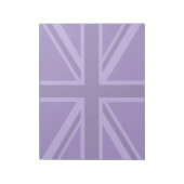 Lila Accent Union Jack Decor Notizblock (Rotiert)