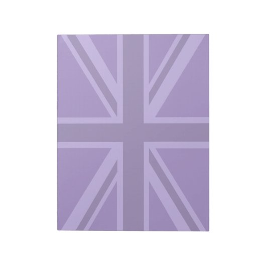 Lila Accent Union Jack Decor Notizblock (Rotiert)