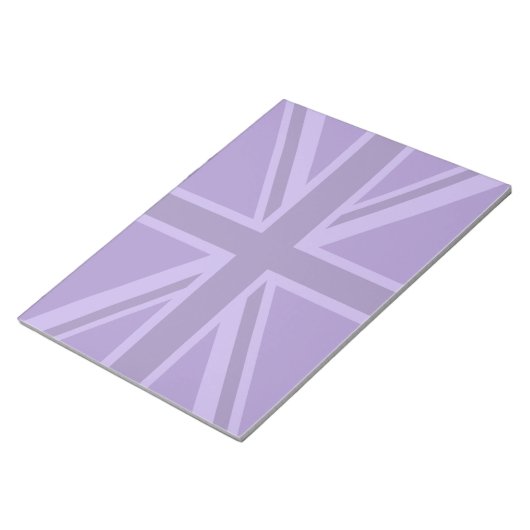 Lila Accent Union Jack Decor Notizblock (angewinkelt)
