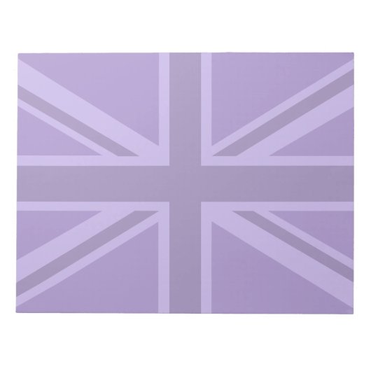 Lila Accent Union Jack Decor Notizblock (Vorderseite)