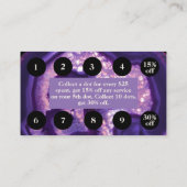 Lila Achat-Loyalität vergütet Karte (Rückseite)