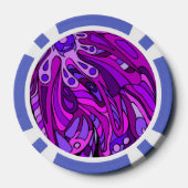 Lila Acht Pokerchips (Rückseite)