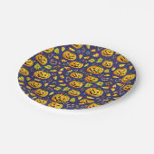 Lila Acorns und Pumpkin Halloween Pappteller (Schrägansicht)