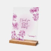 lila Acrylgeschenk Acrylschild (Winkel)