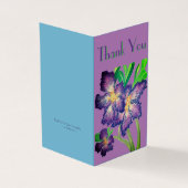 Lila Adenium Dankeschön-Karte (Vorderseite)