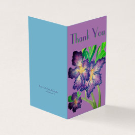 Lila Adenium Dankeschön-Karte