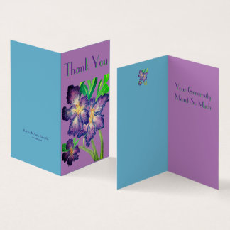 Lila Adenium Dankeschön-Karte