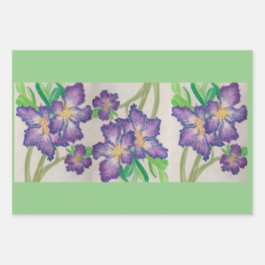 Lila Adenium Geschenkpapier Set (Vorderseite 2)