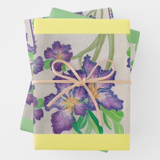 Lila Adenium Geschenkpapier Set (Beispiel)