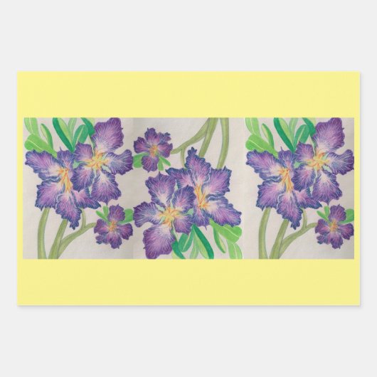 Lila Adenium Geschenkpapier Set (Vorderseite)