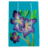 Lila Adenium Mittlere Geschenktüte (Rückseite)