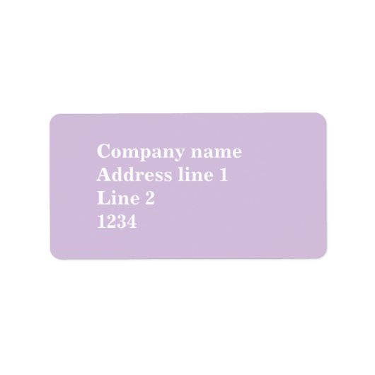 Lila Adressaufkleber (Vorne)