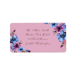 Lila Adressaufkleber