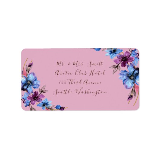 Lila Adressaufkleber (Vorne)